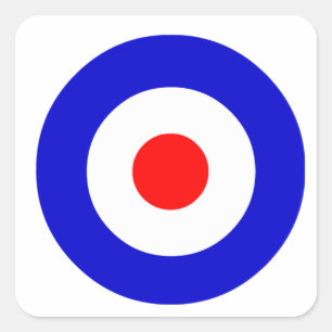 Bullseye Vierkante Sticker