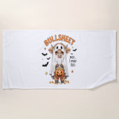 Bullsheet Highland Koe Funny Ghost Strandlaken (Voorkant)