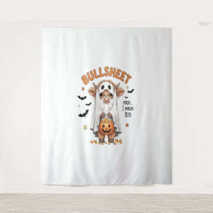 Bullsheet Highland Koe Funny Ghost Wandkleed