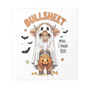 Bullsheet Schotse Hoogland Koe Grappige Geest Notitieblok