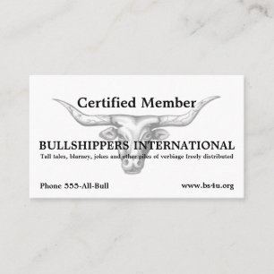 Bullshippers International lidmaatschap Visitekaartje