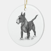 Bullterrier Ceramic Ornament (Links)