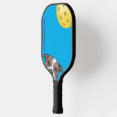 BullTerriers op een Blue Pickleball Paddle (Links)