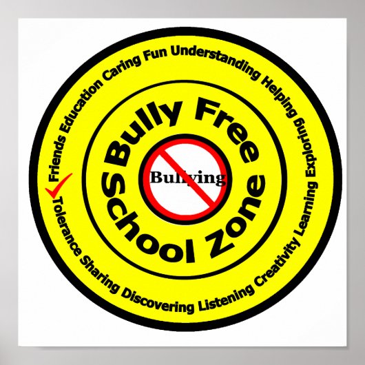 Bully Free School Zone Poster (Voorkant)