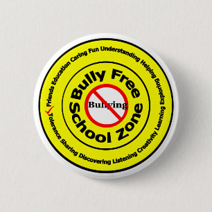 Bully Free School Zone Ronde Button 5,7 Cm