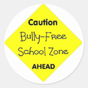 Bully - Free School Zone Ronde Sticker
