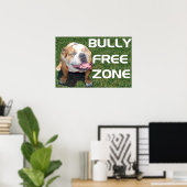 BULLY FREE ZONE affiche 52" x 35" (Bureau à domicile)