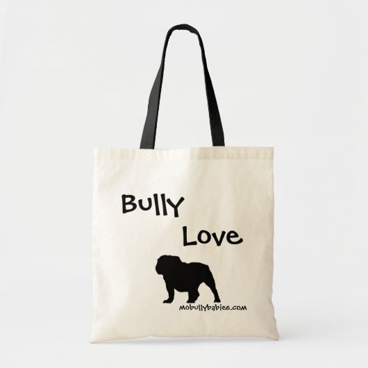 Bully Love Bulldog canvas tas (Voorkant)