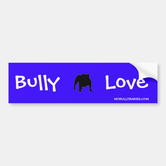 Bully Love Bumpersticker Blue (Voorkant)