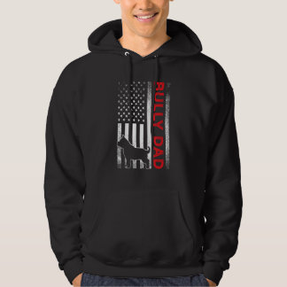 Bully of pitbull hond DAD  Amerikaanse vlag pap Hoodie