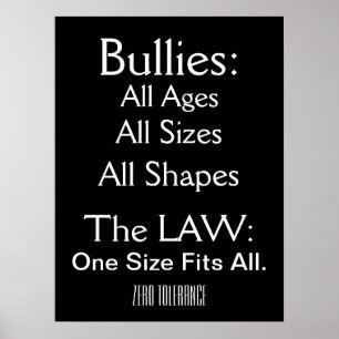 Bullying - Zero Tolerance - SRF Poster