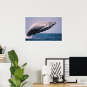 Bultrug springt uit het water poster (Thuiskantoor)