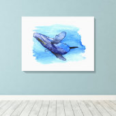 bultrug walvis tekening canvas (Insitu (Houten vloer))