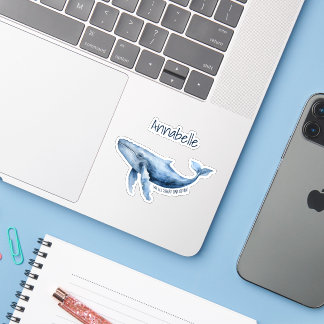 Bultrug Whale Ocean Conservation gepersonaliseerd Sticker
