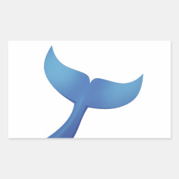 Bultrug Whale Tail V2 Rechthoekige Sticker