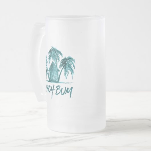 Bum de plage Verre décongelé Bière Mug (Devant gauche)