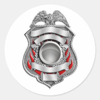 Bumberstickers Firefighter Badge met aangepaste te Ronde Sticker