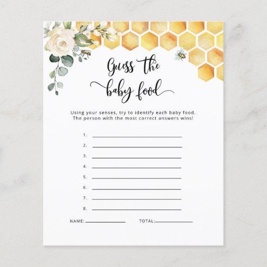 Bumble abeille devine la carte de nourriture pour  (Devant)