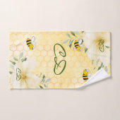 Bumble abeilles jaune doux monographie (Serviette à main)