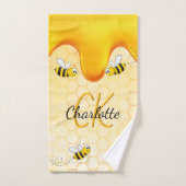 Bumble abeilles miel nid d'abeille goutte de miel  (Serviette à main)