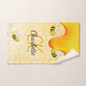 Bumble abeilles miel nid d'abeille goutte de miel  (Serviette à main)