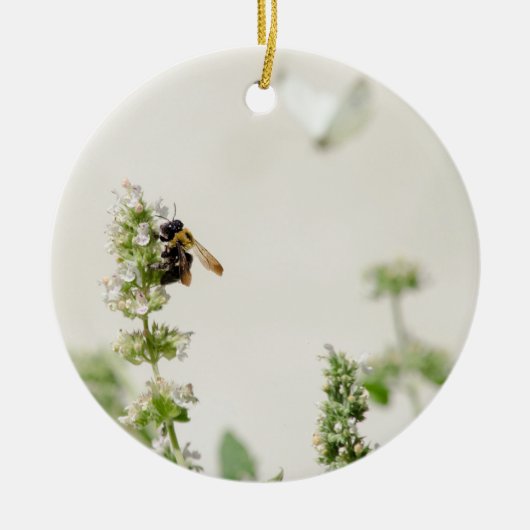 Bumble and Moth Keramisch Ornament (Voorkant)