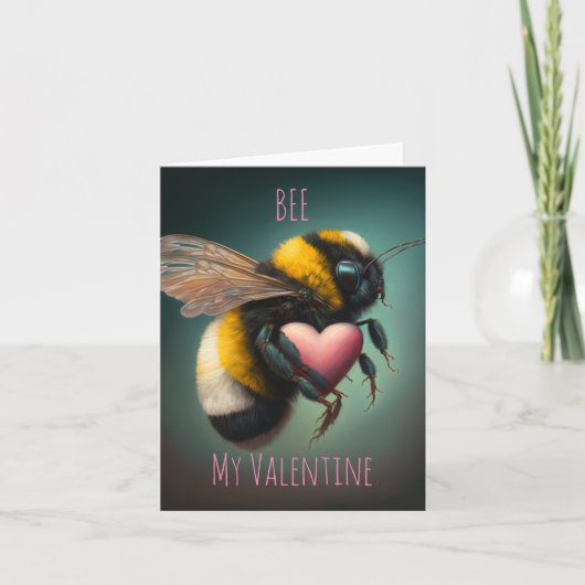 Bumble Bee - Abeille Ma Saint-Valentin - Carte de  (Devant)