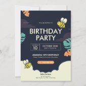 Bumble Bee Anniversaire Invitation (Devant)