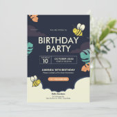 Bumble Bee Anniversaire Invitation (Debout devant)