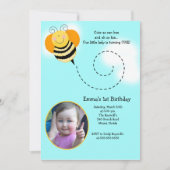 Bumble Bee Anniversaire Photo Invitation (Devant)