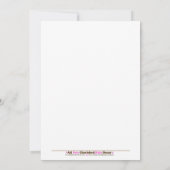 Bumble Bee Anniversaire Photo Invitation (Dos)