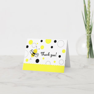 Bumble Bee Anniversaire Plié Merci Cartes de notes
