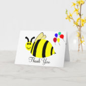 Bumble Bee Baby Anniversaire Merci Cartes (Fleur jaune)