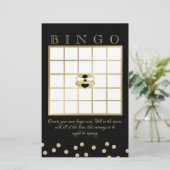 Bumble Bee Baby shower Bingo Briefpapier (Staand voorkant)