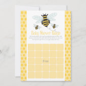 Bumble Bee Baby shower Bingo Cartes (Devant)