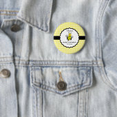 Bumble Bee Baby shower Button (In situ)