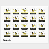 Bumble Bee Baby shower Favoriser Stickers Étiquett (Feuille)