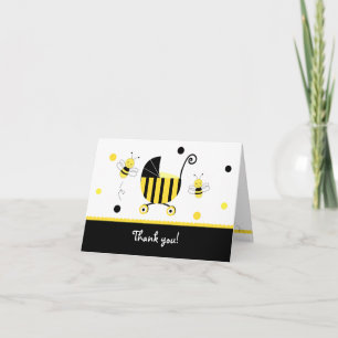 Bumble Bee Baby shower Gevouwen Dank je briefkaart