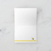 Bumble Bee Baby shower Gevouwen Dank u notitiekaar Bedankkaart (Binnen)