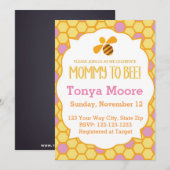 Bumble Bee Baby shower Invitation (fille) (Devant / Derrière)