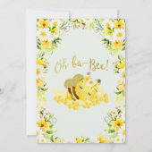 Bumble Bee Baby shower Invitation Flower (Dos)