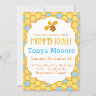 Bumble Bee Baby shower Invitation (garçon)