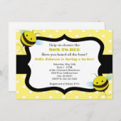 Bumble Bee Baby shower Invitation Kaart (Voorkant / Achterkant)