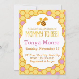 Bumble Bee Baby shower Invitation (meisje) Kaart