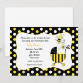 Bumble Bee Baby Shower Invitations Kaart (Voorkant / Achterkant)