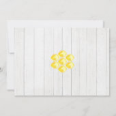 Bumble Bee Baby shower Kaart (Achterkant)