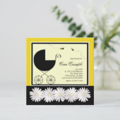 Bumble Bee Baby shower Kaart (Staand voorkant)