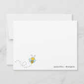 Bumble Bee Baby shower Merci Carte de note (Devant)