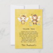 Bumble Bee Baby shower Merci Cartes (Devant)