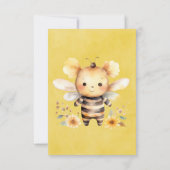 Bumble Bee Baby shower Merci Cartes (Dos)
